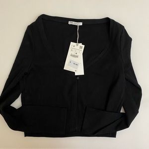 Black “cardigan” shirt